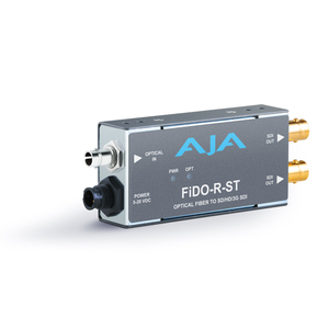 AJA, FiDO-R-ST Single-Channel ST Fiber to 3G-SDI Mini Converter