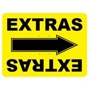 Generic, "Extras" Directional Sign