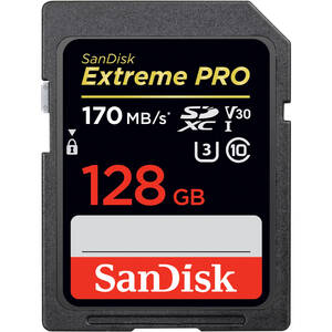 SanDisk, 128GB Extreme Pro Memory Card, UHS-I SDXC