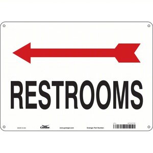 Grainger, "Restroom" Directional Sign 