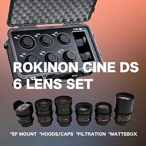 Rokinon Cine DS 6 Lens Set (14mm, 24mm, 35mm, 50mm, 85mm, 135mm) (copy) (copy)
