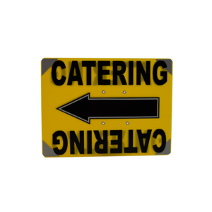 Generic, "Catering" Directional Sign
