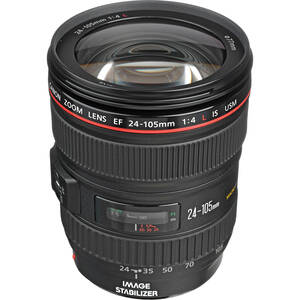 Canon, 24-105mm f/4L IS USM Zoom EF Mount Lens + Case