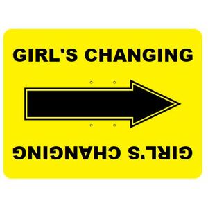 Generic, "Girl's Changing" Directional Sign