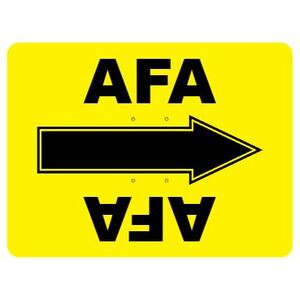 Generic, "AFA" Directional Sign