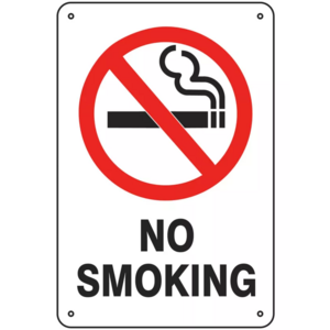 Uline, "No Smoking" Aluminum Sign