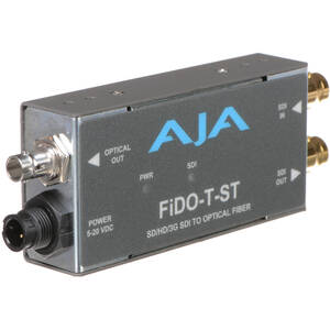 AJA, FiDO-T-ST Single-Channel 3G-SDI to ST Fiber Mini Converter